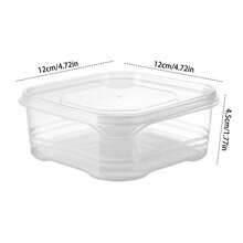 2/5/10/20pcs/Set Refrigerator Frozen Meat Compartment Box, Frozen Storage Box, Household Freshness Preservation Box, Refrigerator Storage And Portioning Box,Transparent Stackable Meal Preparation Containers - Clear - View 11