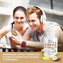VIVONU Vitamina K2  contiene suplementos d3, fórmula non - gmo, 5000 UI de vitamina D3 y 90 microgramos de K2 - 7, complejo D & k fácil de tragar, 120 cápsulas - 1 botella - Ver 3