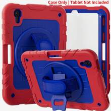 1pc Stock Case Compatible With Ipad 10th/ 9th/ 8th/ 7th/ 6th/ 5th/4th Generation 10.9/11''/ 9.7'', IPad 11(A16 2025) IPad (A16) 11 Inch 11th Generation 2025 With PET Film Galaxy Tab A8 10.5 Inch 2022 IPad Pro/Air6/Air7 11 2018/2020/2021/2022/2024/2025 IPad Mini 6 8.3 Inch IPad Mini 7 A17 Pro 8.3'' 2024Case With Pencil Holder [360° Rotating Hand Strap] - Red Blue - View 21