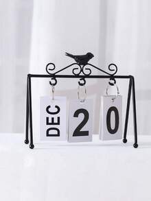 1pc Nordic Style Luxury Flip Page Calendar Desktop Organizer, Home Decor For Living Room, Entryway, Office, Bookshelf Back To School Room Decor Ornaments Home Miniature Things - Multicolor - View 18