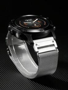 1pc Durable Build For Garmin Fenix 8/7/6/5/935 Stainless Steel Quick Release Band - Magnetic Mesh Woven Strap, 22/26mm, Durable & Breathable - Multicolor - View 3