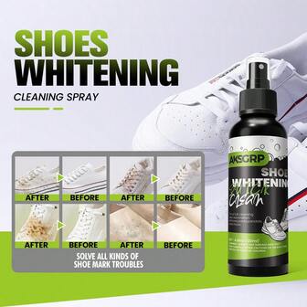 AKSGRP 3-In-1 Foam Shoe Whitener | 120ml No-Rinse Shoe Brightener + Sole Edge Rejuvenator, Instant Cleaner For Leather, Canvas, Mesh, PU Materials, For Stitching, Corrects Yellowing, Matte Finish