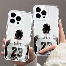 Funda gráfica de  para teléfono, compatible con Samsung,  17,  16 Pro Max,  15 Pro Max,  13 y  12. Fabricada en TPU, ofrece protección contra golpes y caídas. Un regalo ideal para familiares, amigos, aficionados al baloncesto, entusiastas del deporte, cumpleaños y ocasiones especiales. - transparente - Ver 4