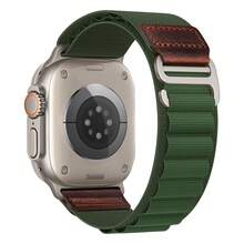 Loop With Leather Design Compatible With Apple Watch Bands Ultra 3 2 1 (49mm) & Series 11 10 9 8 7 6 5 4 SE (46mm 45mm 44mm) Series 3 2 1(42mm) , Soft Stretchy Nylon Sport Band Compatible With IWatch Men Women - 44/45/46/49mm - View 15