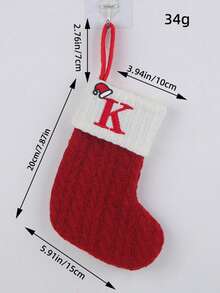 1pc Knit Monogram Stockings, Stockings Small Xmas English Letters Hanging Stockings Socks Double Sided Fireplace Hanging Stockings For Party Decoration New Year Party Gift Favors Supplies,Personalized Initial Stocking, Family Holiday Xmas Party Decor Birthday,Christmas Decor - Multicolor - View 28