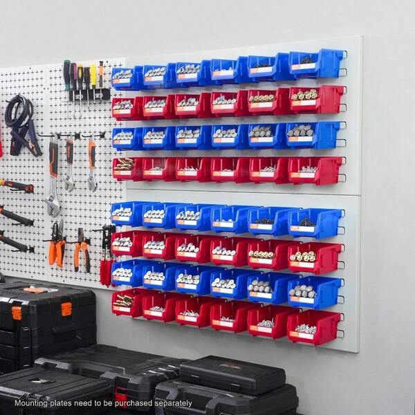 Hanging Stackable Storage Box Office Polypropylene, Blue