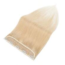 Clip In One Piece Real 100% Remy Human Hair Extensions Full Head Hairpiece Set Weft 5Clips THICK #4/27 Medium Brown/Dark Blonde #12/613 Golden Brown/Blonde #18/613 Ash Blonde/Bleach Blonde One Piece Hair Extensions Clip In Human Hair 5 Clips 3/4 Full Head Clip On Remy Hair Extension For Women,One-Piece Design Adding Hair Volume #Ash Blonde&Bleach Blonde - #613 Bleach Blonde - 查看 11