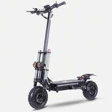 Electric Scooter Adults, Powerful 3000W*2 E-Scooter, Max 53 Mph & 60 Miles Range Scooters, Folding Scooters With 11" Solid Tires, Commuting Scooter Kick Scooter - 黑色 - 查看 8