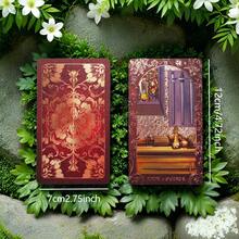78pcs Rose Gold Embossed Tarot Cards, Made Of High-End PET Material With Gold Plating, Luxury Collectible Art Piece, Durable Colored Printing Playing Cards - 1套 - 查看 3