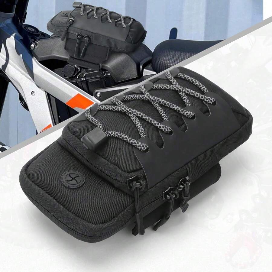 Off-Road Bike Frame Bag For Surron, With Flap Storage, Compatible With Surron Light Bee S/X X160 X260 Talaria Sting, Waterproof Motorcycle Accessory - Black - Black - View 1