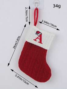 1pc Knit Monogram Stockings, Stockings Small Xmas English Letters Hanging Stockings Socks Double Sided Fireplace Hanging Stockings For Party Decoration New Year Party Gift Favors Supplies,Personalized Initial Stocking, Family Holiday Xmas Party Decor Birthday,Christmas Decor - Multicolor - View 23