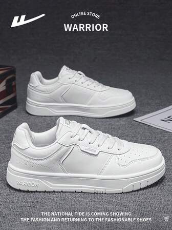 WARRIOR 1 par de zapatillas casuales con cordones delanteros para hombres, zapatos deportivos ligeros, cómodos y antideslizantes de suela gruesa y versátiles para uso en exteriores
