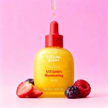 1pcs EQQUALBERRY Vitamin Illuminating Serum Skincare Products – Brightening Vitamin C Serum With Niacinamide | Strengthens Skin Barrier | Hydrates Using Ceramide And Hyaluronic Acid, Facial Care Products,1.01oz / 30ml,Korean Skincare Products,Halloween Gift. - 黃色 - 查看 1