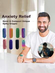 3D打印渐变按摩滚轮，多功能玩具，缓解焦虑、分散疼痛、释放压力，带有纹理凸点和透气孔的感官工具，模块化设计，有助于肌肉放松，是送给朋友、女性或情人节的理想礼物。