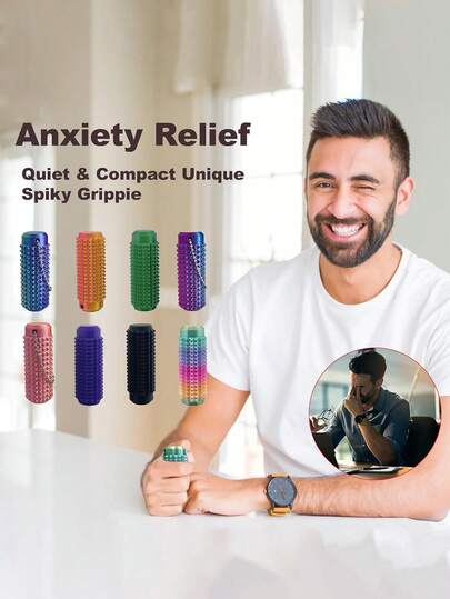 3D-tryckt gradientmassagerulle, multifunktionell leksak för ångestlindring, smärtdistraktion, stressreducering, sensoriskt verktyg med texturerade knölar och ventilationshål, modulär design för muskelavslappning, present till vänner, kvinnor, alla hjärtans dag