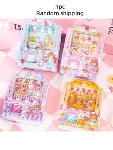 1pc Capybara Gashapon Stress Relief Notebook, Cute Cartoon Mechanical Notebook, Capybara Toasted Bread Series Notebook, High-Quality Student Planner, Creative Shaking Rattle Bean Gashapon Notebook, Soft Leather Material Stress Relief, 9.7*7cm Notebook, Perfect Gift, Holiday Gift, Party Gift - Multicolor - View 14