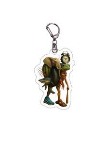 Funny Abstract Acrylic Keychain, Quirky Keyring, Tralalero Tralala, Doo Doo Doo, Tahur, Amusing Italian Shark Keychain - Multicolor - View 7