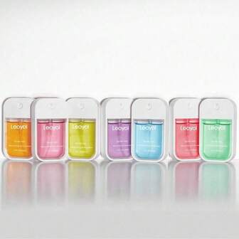 Leoyol 1瓶多种香味免洗洗手液 38毫升 玻尿酸喷雾洗手液香氛喷雾沙浴消，便携式旅行洗手液