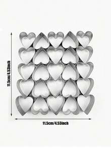 25-Cavity Stainless Steel Heart, Fish And Bone Shaped Cookie Cutter Mold - Non-Stick Baking Mold For Snacks And Party Favors | Durable, Easy-To-Clean Multi-Shape Cutting Mold Suitable For Home And Commercial Kitchens | Precise Edges For Making Uniform Cookies And Biscuits, Perfect For Valentine's Day, Easter, Ramadan, Christmas, Halloween, Weddings, Parties - Commercial And Home Kitchen Use - Durable Cookie Cutting Tool, Handmade For Holidays - Multicolor - View 12