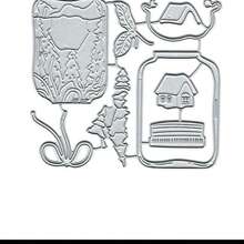 1pc Christmas Drift Bottle Metal Cutting Die - Silvery, DIY Scrapbooking & Card Making Tool For Festive Crafts