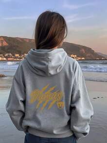 Sudadera Pumas UNAM Estilo Retro Diseño de Garra Exclusiva Playa Urban Outfit para Jóvenes  en México - Gris - Ver 1