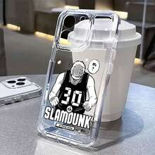 Funda para teléfono con diseño de personaje de . Un tributo a un clásico. Compatible con teléfonos ,  17,  16 Pro Max,  15 Pro Max,  13 y  12. Fabricada en TPU, ofrece protección contra golpes y caídas. Un regalo ideal para familiares, amigos, fans del anime, aficionados al baloncesto y coleccionistas. - transparente - Ver 3