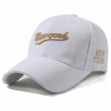 1Pc Unisex All-Season Oversized Deepened Wide Brim Face-Slimming Duckbill Hat Embroidered Fashion Minimalist Casual Big Head Circumference Baseball Cap High-Quality Cotton Breathable UV Block UPF 50+ Adjustable Outdoor Travel Hiking Commute Street  Outfits - 彩色 - 查看 2