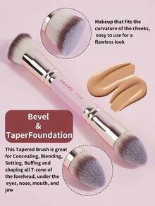 MAANGE 5/7pcs Premium Synthetic Hair Eye Makeup Brush Eyeshadow Brush Mixed Brush Eyeliner Brush Eye Shadow Brush Soft Comfortable Effective Application Long Handle Professional Cosmetic Brush Makeup Tools Kit At Home Or On-The-Go Travel Eye Makeup Brush Set Makeup Accessories Gifts For Friends - Pink - View 9