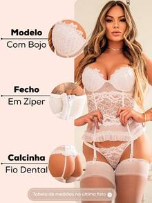 Women Sexy Lingerie Sets - 白色 - 查看 2