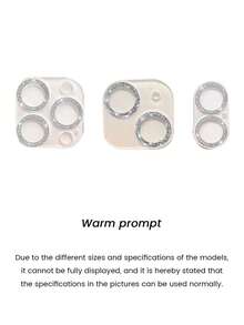 1pc Glitter Camera Lens Protector Film, Lens Sticker With Glitter Lens Film, Compatible With IPhone 17, 17 Pro, 17 Air, 17 Pro Max, 16, 15, 14, 13, 12, 11 Pro Max Plus Mini