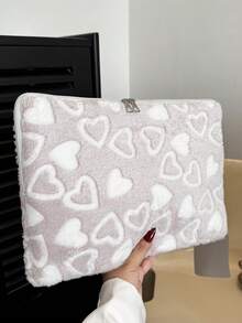 1个心形笔记本电脑保护套，适用于10/11英寸iPad、13/14英寸、15/15.6英寸笔记本电脑，防水旅行必备。 - 藕粉色 - 查看 5