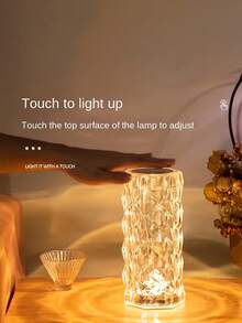 1pc Rose Crystal Lamp With Touch & Remote Control, 16 Color Options, Dimmable, USB Powered, Suitable For Room, Study, Party, Wedding, Creating Romantic Atmosphere, Gift, USB Powered Projector - Crystal Rose Atmosphere Light - View 8