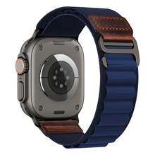 Loop With Leather Design Compatible With Apple Watch Bands Ultra 3 2 1 (49mm) & Series 11 10 9 8 7 6 5 4 SE (46mm 45mm 44mm) Series 3 2 1(42mm) , Soft Stretchy Nylon Sport Band Compatible With IWatch Men Women - 44/45/46/49mm - View 18