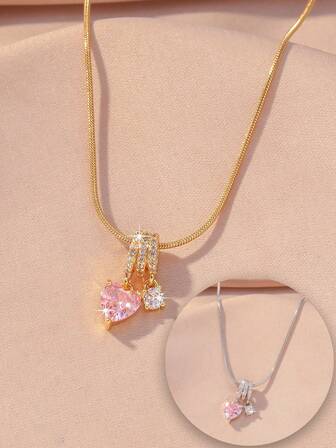 1件多功能奢华双色水钻月光石星芒十字架吊坠项链，适合万圣节派对、时尚潮流和Z世代风格，包容性强，可叠戴