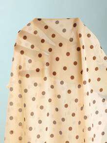 Women's Sexy Polka Dot Tie-Up Asymmetrical Backless Wrap Two Pieces Swimsuit, Beach Vacation Outfit For Summer - Apricot - View 7