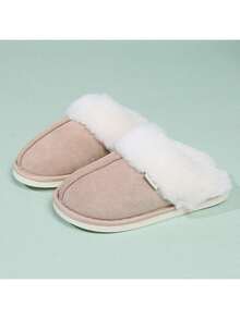 【毛绒内里】舒适简约的女士拖鞋，采用毛绒内里和柔软的EVA鞋底，四季皆宜，休闲百搭。时尚家居拖鞋，保暖防滑，舒适的情侣绒毛拖鞋，轻便的卧室拖鞋，适合居家/办公穿着，尤其适合冬季。女士拖鞋防滑耐磨，加厚毛绒内里，穿着更舒适。 - 彩色 - 查看 21