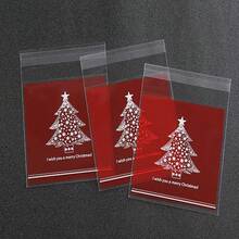 Aimall 100x Christmas Cellophane Bag Party Favour Cookie Sweet Candy Biscuit Gift Bags