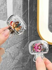 2个装可爱小狗图案便携式牙刷套，小狗图案，旅行牙刷收纳盒，便携式牙刷头保护夹，牙刷收纳夹，牙刷保护套，便携式牙刷盒，旅行便携式洗牙刷盒，旅行防尘牙刷头套，送给爱人、朋友、家人、老师、旅行爱好者的最佳礼物，居家必备