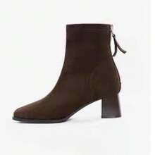 Botines y botitas para mujer - Forro polar color café - Ver 7