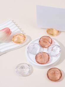 30个装 - 精致透明钻石形亚克力水晶卡片架 - 底座稳固，边缘光滑，可重复使用，桌号座位展示架，精细抛光桌号展示架，适用于婚礼、生日派对、商务活动 - 彩色 - 查看 2