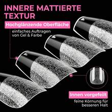 UNA GELLA Kurze Ballerina-Nagelspitzen für Gel-Nägel, Packung mit 216, 12 Größen, weiche Gel-Nagelspitzen, vollflächige Nagelspitzen mit vollflächigen Acryl-Kunstnägeln zur Verlängerung - Klebe-Fußnägel – 312 Stück/12 Größen - Übersicht 6