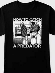 Gary Plauche How To Catch A Predator Shirt, Gary Plau Unisex Black T-Shirt QE345 - Black - View 1