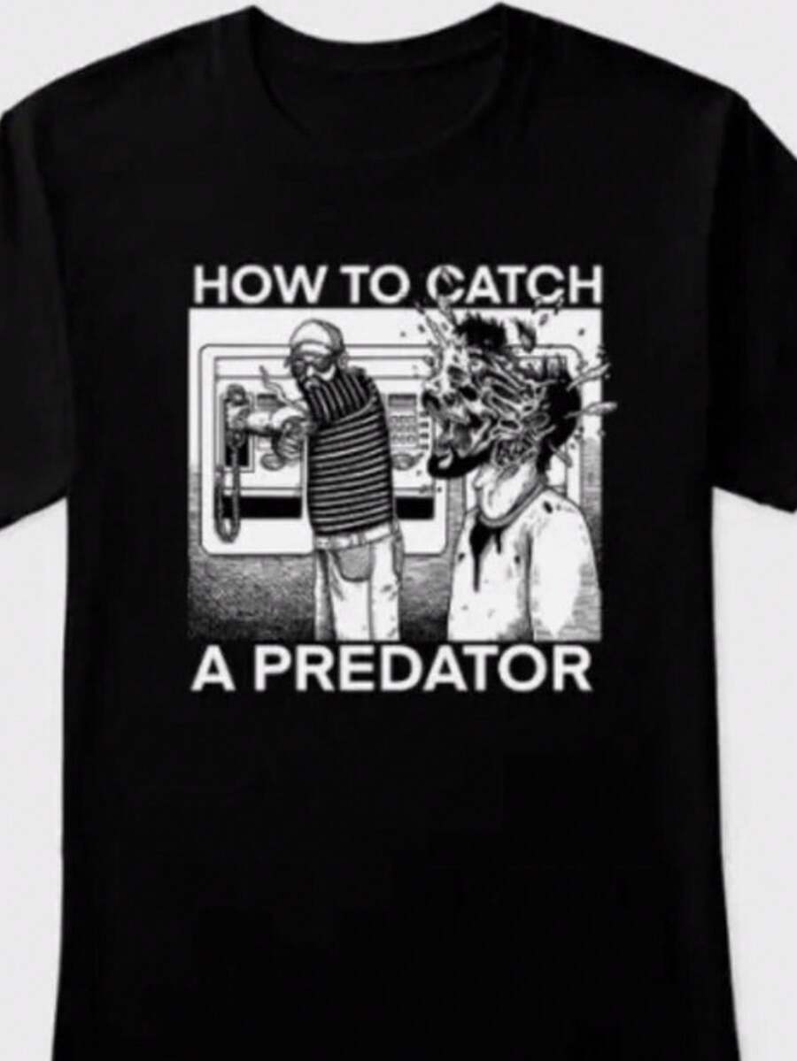 Gary Plauche How To Catch A Predator Shirt, Gary Plau Unisex Black T-Shirt QE345 - Black - View 1