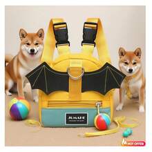 Artículos para Mascotas Mochila Ajustable para Perros Pequeños Bolso Portátil para Viajes al Aire Libre Bolsa de equipaje para perros al por mayor con correa incorporada y mochila para snacks de viaje al aire libre Mochila para perros adorable, fácil de poner, para exteriores, muy vendida: versión mejorada de alta calidad. - Amarillo - Ver 2