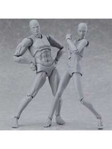 2025新款 - 艺术级BJD收藏娃娃，1个PVC艺术人物模型，男女肌肉纤细造型，复杂关节结构，可摆出各种姿势，动漫收藏/艺术展示，动漫迷的理想之选，生日/节日/礼物 - 完美礼物 - 彩色 - 查看 2