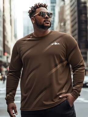 ملابس علوية بأكمام طويلة بني/نمط كبير الحجم - قماش غير شفاف، قابل للغسل في الغسالة، مناسب للمكتب والأنشطة والملابس اليومية - أساسيات خزانة الملابس للربيع/الخريف، ملابس متعددة الوظائف، مرونة متوسطة، ملابس مكتبية، تصميم كلاسيكي، قماش قابل للتنفس، قمصان عصرية، مجموعة الربيع