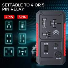 LED Indicator Type C Port Car Relay Tester 12V Circuit Tester Automotive Electronic Relay Tester LED Lighting Car Battery Checker