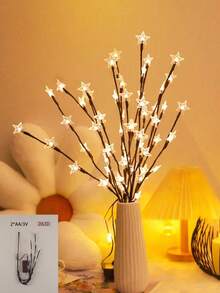 1 Set Realistic Tree Branch Shaped LED Lights, Battery Powered, Each Light Contains 20 LED Beads, Decorated With Artificial Small Branches In Vase, Stylish Decor, Can Be Used As Bedside Lamp, Romantic Home Decor - Coffee Brown - View 17