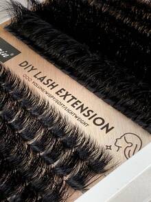 HINARIN 231pcs D Curl Individual Lash Clusters 100D+120D Eyelash Cluster Long Individual Lashes 10-20mm Thick Cluster Eyelash Extensions Volume Eyelashes Mink DIY Cat Eye Lashes Extension