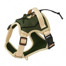 حزام كلب تكتيكي للأنواع الكبيرة ثقيل الوزن مضاد للسحب، قابل للتعديل، مناسب لكلاب الراعي الألماني والأنواع الكبيرة، مناسب للمشي والتدريب والصيد، خفيف الوزن ومنفذ للهواء، توزيع قوة علمي للمحيط الكامل